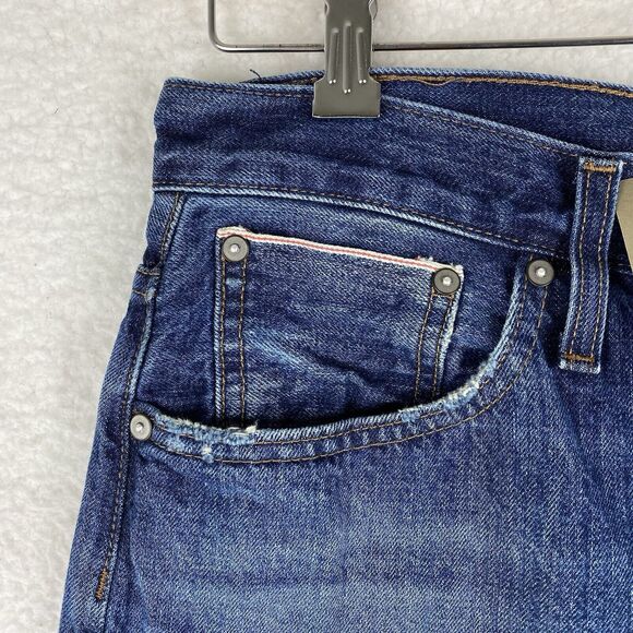 NWT Point Sur Jeans Womens‎ 31 Blue J Crew Vista Straight Jean Catalina Selvedge - Picture 3 of 16